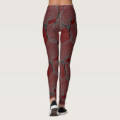 Leggings Dentelle Dark Garnet Red 650000 & "Spider Web" (Dos)