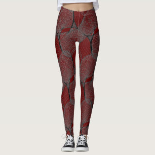 Leggings Dentelle Dark Garnet Red 650000 & "Spider Web"