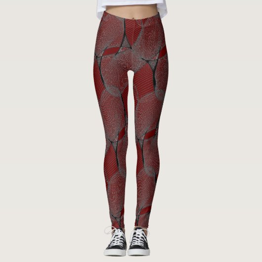 Leggings Dentelle Dark Garnet Red 650000 & "Spider Web" (Devant)