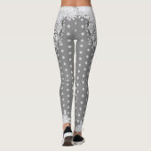 Leggings Dentelle en céramique grise et flocon de neige (Dos)