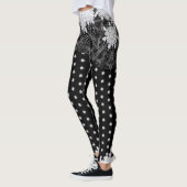 Leggings Dentelle en céramique noir & flocon de neige (Gauche)