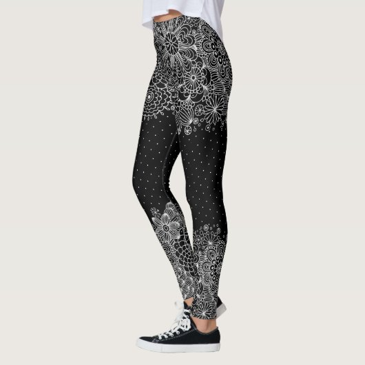 Leggings Dentelle et points blancs Fille Design (Gauche)