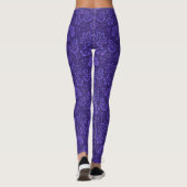 Leggings Dentelle fleurie bleue royale (Dos)