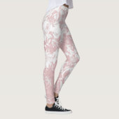 Leggings Dentelle florale blanche de corail rose à la mode (Droite)