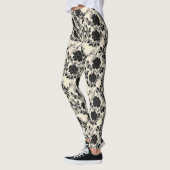 Leggings Dentelle florale modèle noir (Gauche)