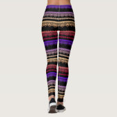 Leggings Dentelle multicolore sur noir (Dos)