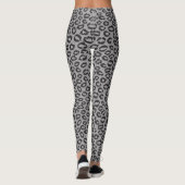 Leggings Dentelle nette noire avec le motif de léopard sur (Dos)