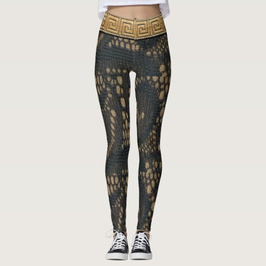 Leggings Dentelle noire d'élégance (Devant)