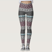 Leggings Dentelle patchwork noir et blanc (Devant)