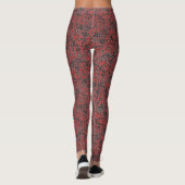 Leggings Dentelle rouge et noire (Dos)