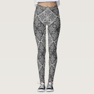 Leggings Dentelle sans couture roses romantique rétro vinta