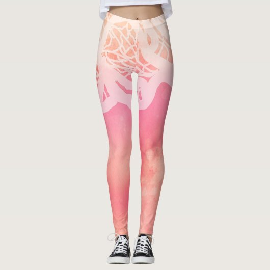 Leggings Dentelle sauvage d'aquarelle de femme de *~* (Devant)