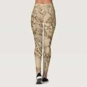 Leggings "Dentelle Vintage de crème riche" (Dos)