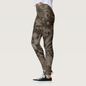 Leggings "Dentelle Vintage nocturne la plus foncée" (Gauche)