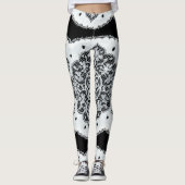 Leggings Dentelle Vintage noire et blanche (Devant)
