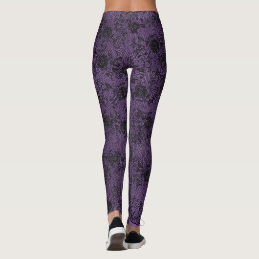 Leggings Dentelle violette (Dos)
