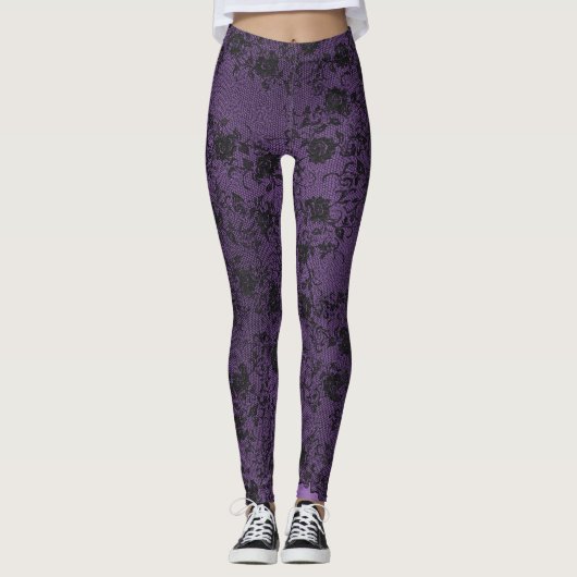 Leggings Dentelle violette (Devant)