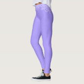 Leggings Dentelle violette et blanche Mandala Yoga (Gauche)