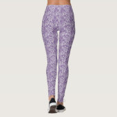 Leggings Dentelle violette sur gris (Dos)