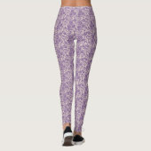 Leggings Dentelle violette sur ivoire (Dos)