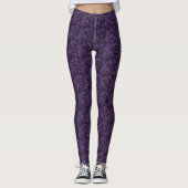 Leggings Dentelle violette sur noir (Devant)
