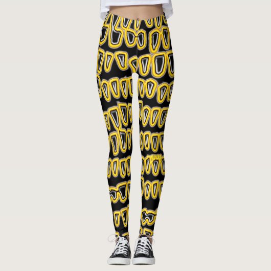 Leggings Dentiste dentiste dentisterie Orthodontiste jaune  (Devant)