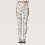 Leggings d'entraînement sportif floral<br><div class="desc">Que vous soyez en train de faire du yoga,  des pilates,  de vous promener dans le parc ou à la salle de sport,  vous serez séduit par ces appareils bleus modernes. Idéal pour les programmes sportifs scolaires,  l'équipe de danse et autres activités actives. Motif d'aquarelle pour baies et feuilles.</div>