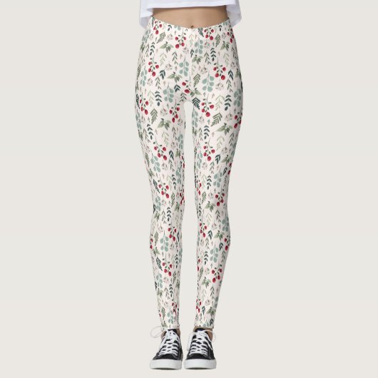 Leggings d'entraînement sportif floral (Devant)