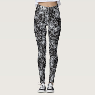 Leggings Déplaisant motif masque de tête motif aléatoire