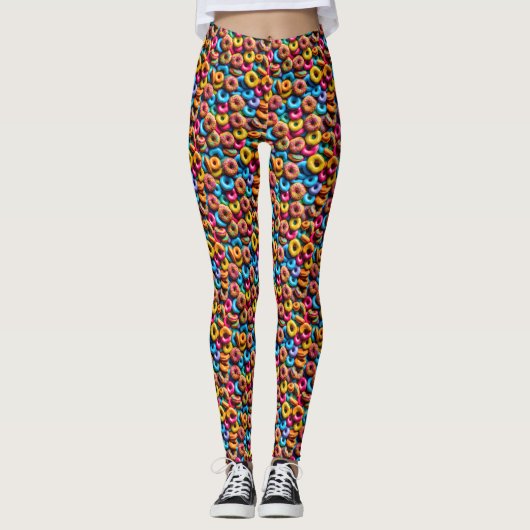 Leggings Des beignets réalistes (Devant)