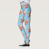 Leggings Des cochons mignons qui volent béatiment dans le c (Gauche)