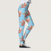 Leggings Des cochons mignons qui volent béatiment dans le c (Droite)