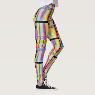 Leggings Des couleurs hypnotiques brillantes et brillantes