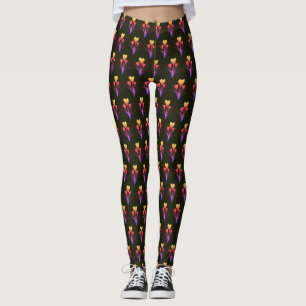 Leggings Des dizaines de tulipes jaunes mignonnes sur mesur