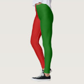 Leggings Des Elfes De Noël Rouge Et Vert (Gauche)