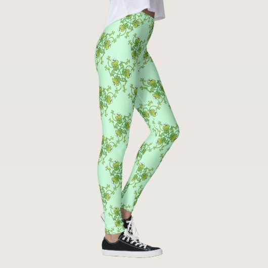 Leggings Des grenouilles agitant et s'amusant dans un desig (Droite)