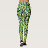 Leggings Des lémuriens de Madagascar dans la jungle exotiqu (Dos)