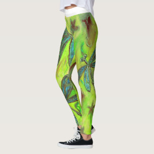 Leggings Des libellules célestes sur un ciel étoilé