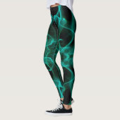 Leggings Des panaches de fumée verte sur le noir (Gauche)