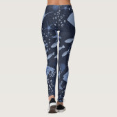 Leggings Des poissons endormis monochromes, motif foncé. (Dos)
