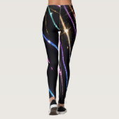 Leggings Des rayures colorées brillent (Dos)