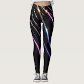 Leggings Des rayures colorées brillent (Devant)