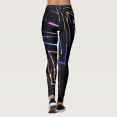 Leggings Des rayures colorées brillent (Dos)