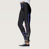 Leggings Des rayures colorées brillent (Gauche)