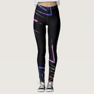 Leggings Des rayures colorées brillent
