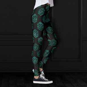 Leggings Dés RPG Emerald Imaginaire Tabletop Retro Gamer