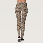 Leggings Des runes plus anciennes - or de motif de Futhark (Dos)