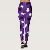 Leggings Des Spots De Vache Sur Violet, (Dos)