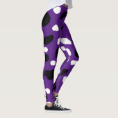 Leggings Des Spots De Vache Sur Violet, (Droite)