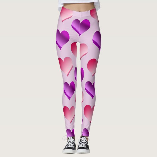 Leggings Des tas de coeurs (Devant)